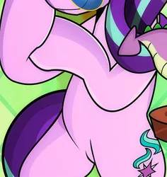 Size: 460x488 | Tagged: safe, artist:dsana, derpibooru import, edit, starlight glimmer, pony, unicorn, belly, bipedal, cropped, featureless crotch, female, image, pictures of bellies, png, solo