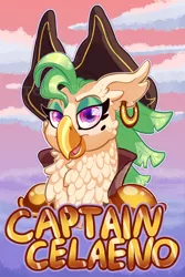 Size: 1000x1500 | Tagged: safe, artist:glitchdove, derpibooru import, captain celaeno, anthro, bird, parrot, parrot pirates, my little pony: the movie, beauty mark, bust, ear piercing, earring, female, hat, image, jewelry, piercing, pirate, pirate hat, png, portrait