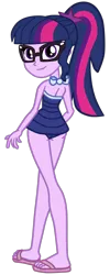 Size: 616x1547 | Tagged: safe, artist:gmaplay, derpibooru import, sci-twi, twilight sparkle, equestria girls, equestria girls series, ass, butt, clothes, image, png, sci-twi swimsuit, sci-twibutt, simple background, solo, swimsuit, transparent background, twibutt, vector