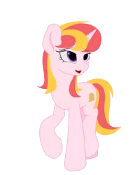 Size: 2728x3488 | Tagged: safe, artist:baira, derpibooru import, oc, oc:sweetie maths, unofficial characters only, pony, unicorn, female, image, png, purple eyes, raised hoof, simple background, smiling, transparent background