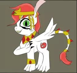 Size: 2000x1906 | Tagged: safe, derpibooru import, oc, oc:pearl rose, pegasus, pony, sphinx, image, png, smug, solo, species swap, sphinxified