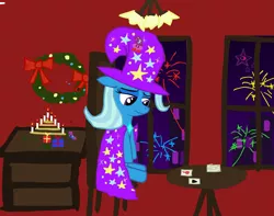 Size: 1280x1007 | Tagged: safe, artist:selfdestruct2, derpibooru import, trixie, christmas, hanukkah, holiday, image, new year, png