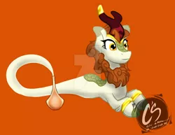 Size: 1024x792 | Tagged: safe, artist:adhiguna, artist:johnathon-matthews, derpibooru import, autumn blaze, genie, genie pony, kirin, deviantart watermark, geniefied, image, jpeg, obtrusive watermark, watermark