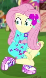 Size: 221x375 | Tagged: safe, derpibooru import, screencap, fluttershy, equestria girls, equestria girls series, lost and pound, spoiler:eqg series (season 2), cropped, image, png, solo
