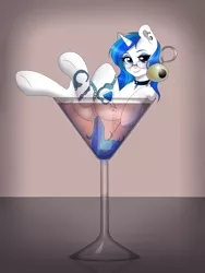 Size: 4500x6000 | Tagged: suggestive, artist:hk2309, derpibooru import, edit, oc, oc:mind, pony, unicorn, alcohol, blushing, commission, cup, cup of pony, cutie mark, drink, female, glasses, hooves, hooves in air, image, looking at you, makeup, mare, micro, png, solo, tattoo, ych result