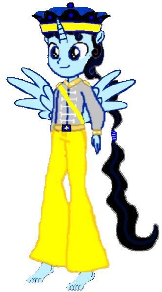 Size: 332x597 | Tagged: safe, artist:loomytyranny, derpibooru import, oc, oc:autocrat white, alicorn, hybrid, equestria girls, 1000 hours in ms paint, barefoot, crown, europe, feet, france, image, jewelry, monarch, monarchist, png, ponytail, regalia, wings