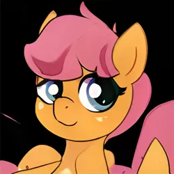 Size: 1024x1024 | Tagged: safe, artist:thisponydoesnotexist, derpibooru import, machine learning generated, pony, image, jpeg, neural network, not fluttershy, not scootaloo, solo