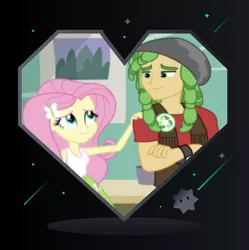 Size: 893x895 | Tagged: safe, artist:3d4d, derpibooru import, edit, edited screencap, screencap, fluttershy, sandalwood, equestria girls, friendship games, female, holiday, image, male, png, sandalshy, shipping, straight, valentine's day, valentine's day card