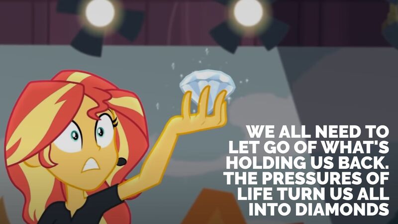 Size: 1920x1080 | Tagged: safe, derpibooru import, edit, edited screencap, editor:quoterific, screencap, sunset shimmer, equestria girls, equestria girls series, opening night, diamond, gem, image, jewel, jpeg, opening night: sunset shimmer