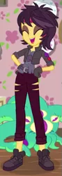 Size: 207x580 | Tagged: safe, derpibooru import, screencap, sunset shimmer, costume conundrum, costume conundrum: sunset shimmer, equestria girls, equestria girls series, spoiler:eqg series (season 2), clothes, converse, cropped, eyes closed, female, image, png, shoes, solo, vampire shimmer