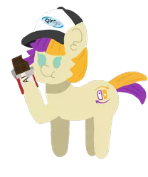 Size: 5000x6000 | Tagged: safe, alternate version, artist:switcharoo, derpibooru import, oc, oc:switchie, unofficial characters only, earth pony, pony, baseball cap, cap, chocolate, dalokohs bar, earth pony oc, female, food, hat, image, logo, mare, nintendo switch, pingu, png, simple background, solo, team fortress 2, transparent background