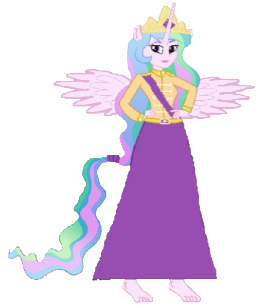 Size: 513x597 | Tagged: safe, artist:loomytyranny, derpibooru import, princess celestia, oc, oc:celestia sun, alicorn, hybrid, equestria girls, 1000 hours in ms paint, barefoot, crown, equestrian, feet, image, jewelry, monarch, png, pony world order, ponytail, regalia, the last american war, tyrant, wings