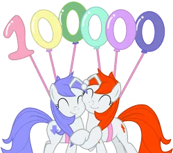 Size: 2264x2000 | Tagged: safe, artist:magnusmagnum, derpibooru import, oc, oc:discentia, oc:karma, unofficial characters only, pony, unicorn, 100000, downvote, eyes closed, high res, image, meta, png, reddit, simple background, tail, transparent background, upvote