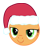 Size: 48x48 | Tagged: safe, derpibooru import, applejack, christmas, emoticon, hat, holiday, image, mlpforums, picture for breezies, png, santa hat, smiling, solo