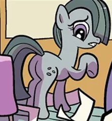 Size: 708x763 | Tagged: safe, artist:kate sherron, derpibooru import, idw, marble pie, earth pony, pony, spoiler:comic, spoiler:comic86, butt, comic, cropped, female, image, marblebutt, mare, plot, png, solo