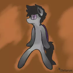 Size: 1500x1500 | Tagged: safe, derpibooru import, oc, oc:delta rain, unofficial characters only, bat pony, pony, semi-anthro, abstract art, artist unknown (spongebob episode), bat pony oc, bat wings, belongs in the trash, bold and brash, ear fluff, glasses, image, male, modern art, png, reference, simple background, solo, spongebob squarepants, stallion, wings