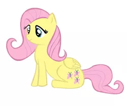 Size: 615x513 | Tagged: safe, artist:maverickmam, derpibooru import, fluttershy, pegasus, pony, cute, female, image, jpeg, mare, shyabetes, simple background, solo, wings on hips