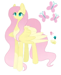 Size: 1280x1567 | Tagged: safe, artist:magicuniclaws, derpibooru import, fluttershy, pony, image, png, simple background, solo, transparent background, two toned wings, wings