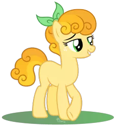 Size: 1565x1699 | Tagged: safe, artist:strawberry-spritz, derpibooru import, oc, unofficial characters only, earth pony, pony, female, image, mare, offspring, parent:braeburn, parent:carrot top, parents:carrotburn, png, simple background, solo, transparent background