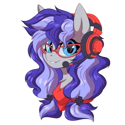 Size: 5000x5000 | Tagged: safe, alternate version, artist:ask-colorsound, derpibooru import, oc, oc:cinnabyte, unofficial characters only, earth pony, pony, adorkable, bandana, cute, dork, expressions, female, gaming headset, glasses, happy, headphones, headset, icon, image, mare, pigtails, png, reference, simple background, smiling, solo, transparent background