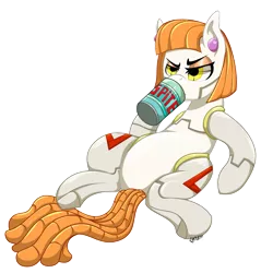 Size: 1920x1920 | Tagged: safe, artist:ghouleh, derpibooru import, oc, oc:polly, oc:polymer, unofficial characters only, cyber pony, cyborg, earth pony, pony, robot, drink, drinking, female, grumpy, image, mare, pixel art, png, pun, simple background, soda, soda can, solo, spite, sprite, transparent background