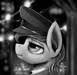 Size: 2584x2517 | Tagged: safe, artist:ryanmangaming, derpibooru import, oc, oc:scroupy, unofficial characters only, earth pony, equestria at war mod, bust, clothes, digital art, digital painting, head, image, looking up, male, military, military uniform, painting, png, portrait, realistic, solo