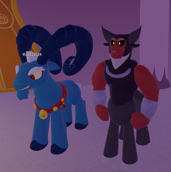 Size: 606x611 | Tagged: safe, derpibooru import, screencap, grogar, lord tirek, centaur, sheep, 3d, antagonist, arms, beard, canterlot, chestplate, eyebrows, facial hair, game, gritted teeth, horns, image, male, name tag, nose piercing, nose ring, piercing, png, ram, roblox, roleplay is magic, wristband