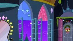 Size: 1280x720 | Tagged: safe, derpibooru import, screencap, hearth's warming eve (episode), background, canterlot, image, liminal space, no pony, png, scenic ponyville