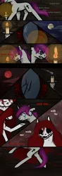 Size: 700x2000 | Tagged: grimdark, artist:lebalisa, derpibooru import, oc, oc:uranus, pony, unicorn, blood, blood moon, bloody mary, candle, comic, crying, dead, death, image, mirror, moon, png