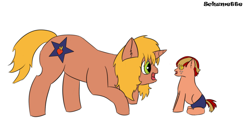 Size: 1280x720 | Tagged: safe, artist:schumette14, derpibooru import, oc, oc:jonagold, oc:lustre elstar, unofficial characters only, earth pony, pony, unicorn, baby, baby pony, brother and sister, female, image, magical lesbian spawn, male, next generation, offspring, parent:applejack, parent:twilight sparkle, parents:twijack, png, siblings, simple background, story included, transparent background