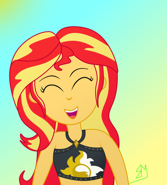 Size: 2700x3000 | Tagged: safe, derpibooru import, sunset shimmer, equestria girls, equestria girls series, forgotten friendship, clothes, female, image, png, sleeveless, smiling, smiling at you, solo, swimsuit