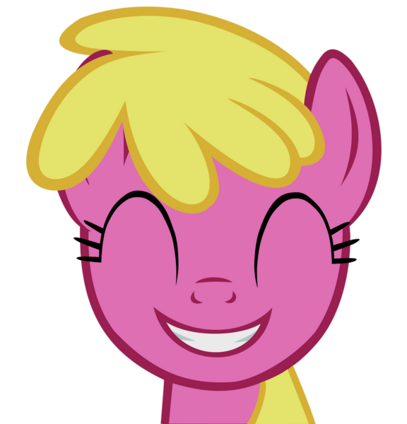 Size: 900x938 | Tagged: safe, artist:lahirien, derpibooru import, cherry berry, earth pony, pony, a friend in deed, eyes closed, female, grin, image, mare, png, simple background, smiling, solo, transparent background, vector