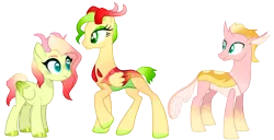 Size: 2496x1281 | Tagged: safe, artist:fcrestnymph, derpibooru import, oc, unofficial characters only, changepony, hybrid, image, interspecies offspring, offspring, parent:fluttershy, parents:thoraxshy, parent:thorax, png, simple background, transparent background