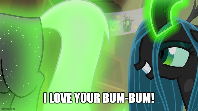 Size: 800x450 | Tagged: safe, derpibooru import, edit, edited screencap, screencap, lord tirek, queen chrysalis, centaur, changeling, changeling queen, frenemies (episode), butt, caption, chrysirek, eyes on the prize, female, glowing horn, horn, image, image macro, jpeg, magic, magic aura, male, out of context, plot, shipping, straight, telekinesis, text, tirump, you know for kids