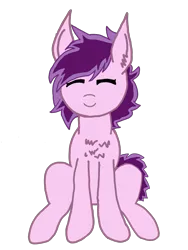 Size: 2443x3257 | Tagged: safe, artist:antique1899, derpibooru import, oc, oc:lavender love, unofficial characters only, earth pony, pony, derpibooru community collaboration, 2021 community collab, chest fluff, ear fluff, eyes closed, image, png, simple background, sitting, smiling, solo, transparent background