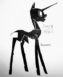 Size: 1680x2048 | Tagged: safe, artist:lowname, derpibooru import, oc, unofficial characters only, pony, unicorn, horn, image, inktober, inktober 2019, jpeg, solo, traditional art, unicorn oc