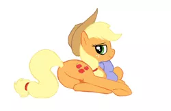 Size: 1300x840 | Tagged: safe, artist:epulson, derpibooru import, applejack, earth pony, pony, butt, female, image, mare, plot, png, simple background, solo, tail, white background