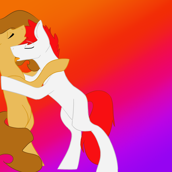 Size: 2000x2000 | Tagged: safe, artist:toptian, derpibooru import, oc, unofficial characters only, earth pony, pony, abstract background, bipedal, earth pony oc, eyebrows visible through hair, eyes closed, gay, gradient background, high res, hug, image, licking, male, neck licking, png, stallion, standing, tongue out