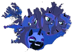 Size: 1200x850 | Tagged: safe, artist:90sigma, artist:chrzanek97, artist:dashiesparkle, artist:gamemasterluna, artist:maishida, artist:otaku-kun9, artist:yanoda, derpibooru import, edit, edited screencap, screencap, nightmare moon, princess luna, alicorn, pony, expressions, iceland, image, map, png, ponies as regions, simple background, transparent background