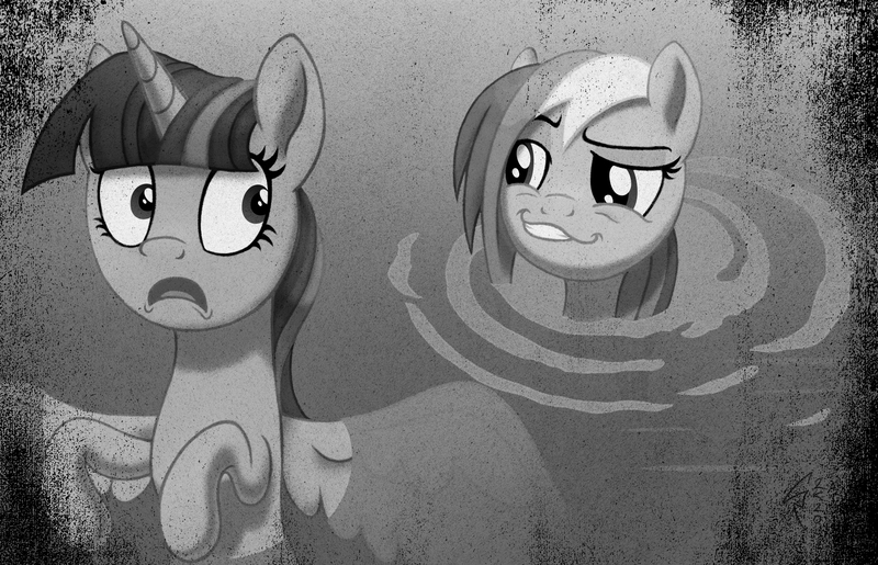 rainbow dash black and white