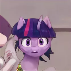 Size: 1024x1024 | Tagged: safe, artist:thisponydoesnotexist, derpibooru import, machine learning generated, pony, accidentally a canon character, bust, female, i've seen some shit, image, jpeg, mare, neural network, not twilight sparkle, portrait