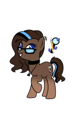 Size: 1024x1676 | Tagged: safe, artist:kb-gamerartist, derpibooru import, oc, oc:blueberry oatmeal, unofficial characters only, earth pony, pony, choker, ear piercing, earring, female, glasses, grin, image, jewelry, mare, markings, multicolored hair, necklace, piercing, png, raised hoof, simple background, smiling, solo, transparent background