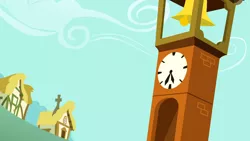 Size: 1280x720 | Tagged: safe, derpibooru import, screencap, hearts and hooves day (episode), background, bell, clock tower, image, no pony, png, ponyville, scenic ponyville