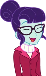 Size: 2000x3269 | Tagged: safe, artist:luckreza8, derpibooru import, rosette nebula, equestria girls, equestria girls series, twilight under the stars, spoiler:eqg series (season 2), clothes, female, glasses, hair bun, happy, image, png, simple background, solo, transparent background, vector