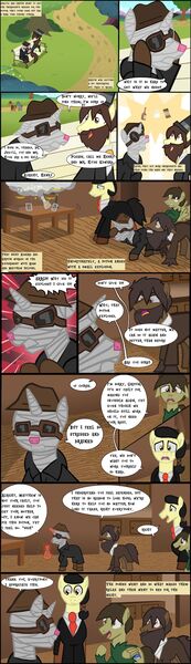 Size: 1280x4452 | Tagged: safe, artist:mr100dragon100, derpibooru import, comic:new beginnings and new friends, adam (frankenstein monster), comic, dark forest au's dr. jekyll and mr. hyde, dark forest au's matthew, griffin (character), image, jpeg