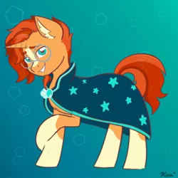 Size: 2500x2500 | Tagged: safe, artist:koapony, derpibooru import, sunburst, pony, unicorn, ear fluff, image, jpeg, looking at you, male, smiling, solo, stallion