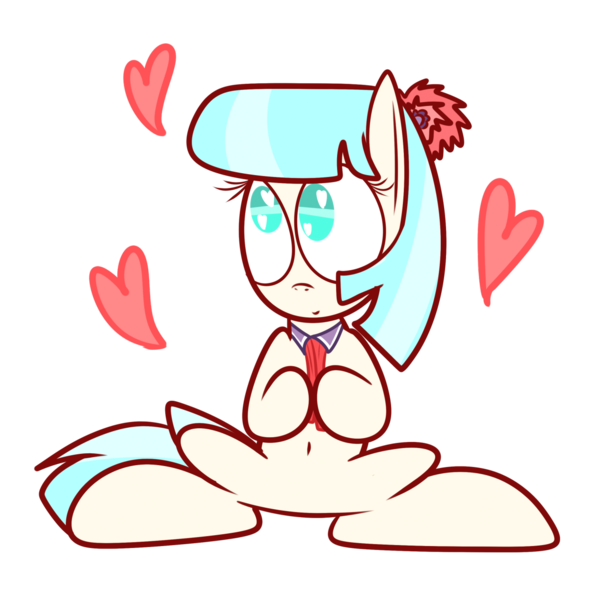 Size: 1280x1268 | Tagged: safe, artist:mr-degration, derpibooru import, coco pommel, earth pony, pony, cocobetes, cute, female, heart, image, png, simple background, sitting, solo, transparent background