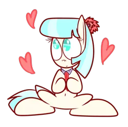 Size: 1280x1268 | Tagged: safe, artist:mr-degration, derpibooru import, coco pommel, earth pony, pony, cocobetes, cute, female, heart, image, png, simple background, sitting, solo, transparent background