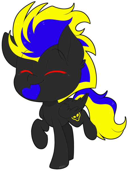 Size: 2370x3168 | Tagged: safe, artist:jetjetj, derpibooru import, part of a set, oc, oc:roswell, oc:roswell (therockarooster), pegasus, pony, chibi, commission, heart, image, male, mouth hold, png, solo, stallion, ych result