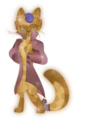 Size: 6008x8654 | Tagged: safe, artist:lincolnbrewsterfan, derpibooru import, capper dapperpaws, abyssinian, anthro, cat, crystal pony, digitigrade anthro, my little pony: the movie, absurd resolution, alternate hairstyle, bedroom eyes, clothes, coat, crystal abyssinian, crystallized, derpibooru exclusive, glow, gradient chest, gradient clothes, gradient ears, gradient eyes, gradient hair, happy, image, lidded eyes, looking at you, male, png, show accurate, simple background, smiling at you, solo, sparkles, transparent background, vector